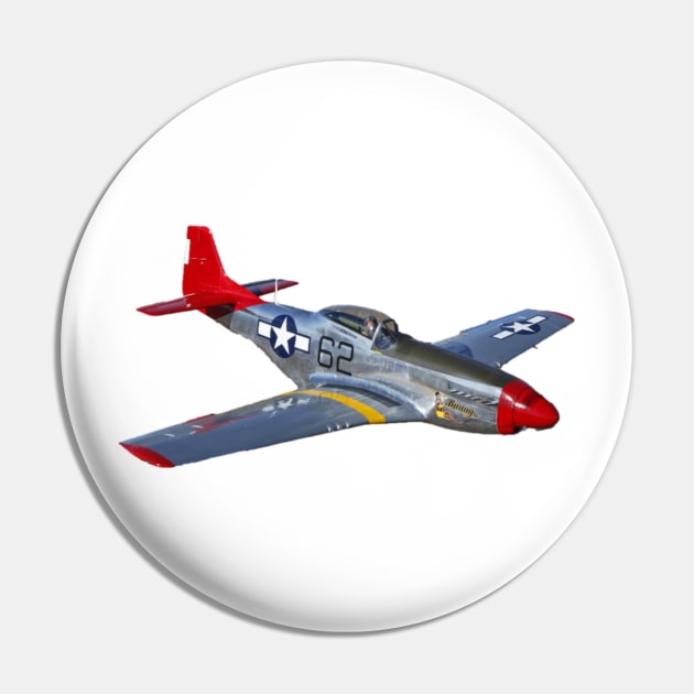 P-51 Mustang Red Tail Pin by Squatch