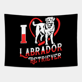 I Love Labrador Tapestry