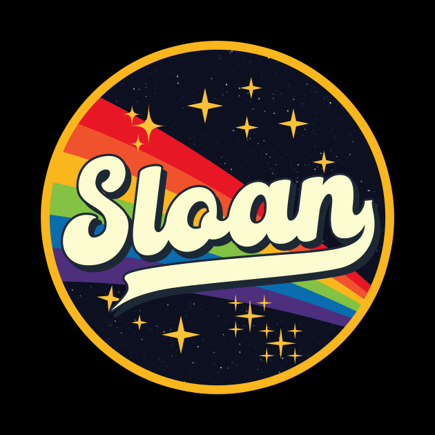 Sloan // Rainbow In Space Vintage Style by LMW Art