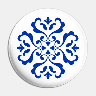 Blue flowers tile Pin