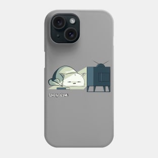 Lazy Cat (Watching TV) Phone Case