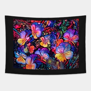 Pansy Sunset Dream Tapestry