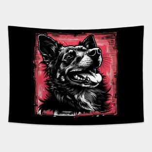 Retro Art Belgian Shepherd Dog Lover Tapestry