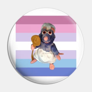 Ratatouille Bigender Rights Pin