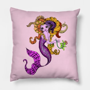 Purple Mermaid Pillow