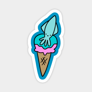 Icecream Cone Squid Magnet