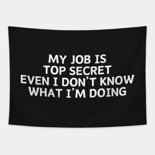 my job Is Top secret even I Don't know what I'm Doing Tapestry