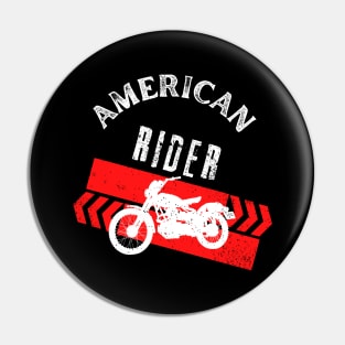 American Rider Motorcycle Vintage Biker Pin