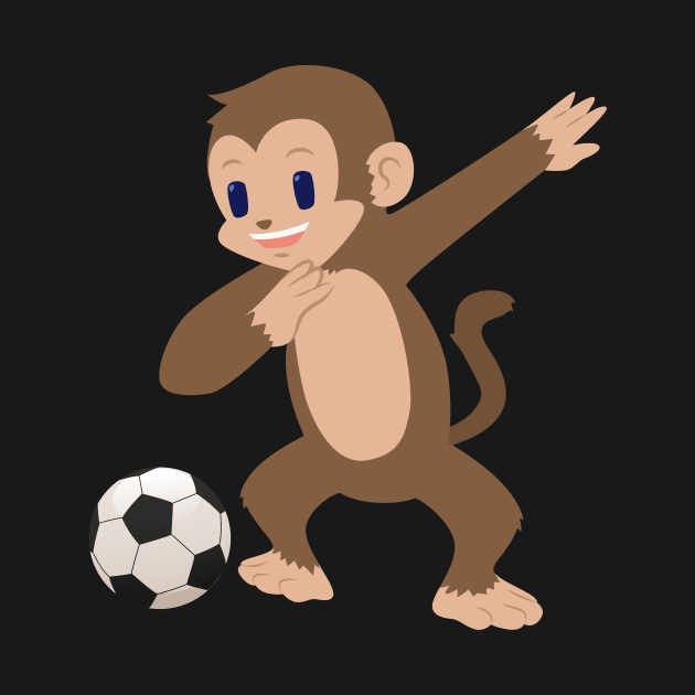 Soccer Dabbing Monkey Funny Dab Dance Sports by juliannacarolann46203