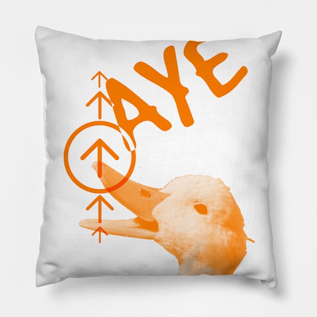 Aye Up Duck Pillow by DigiDesigns