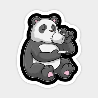 Panda with Cup of Coffee Magnet