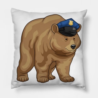 Bear Cop Police hat Police Pillow