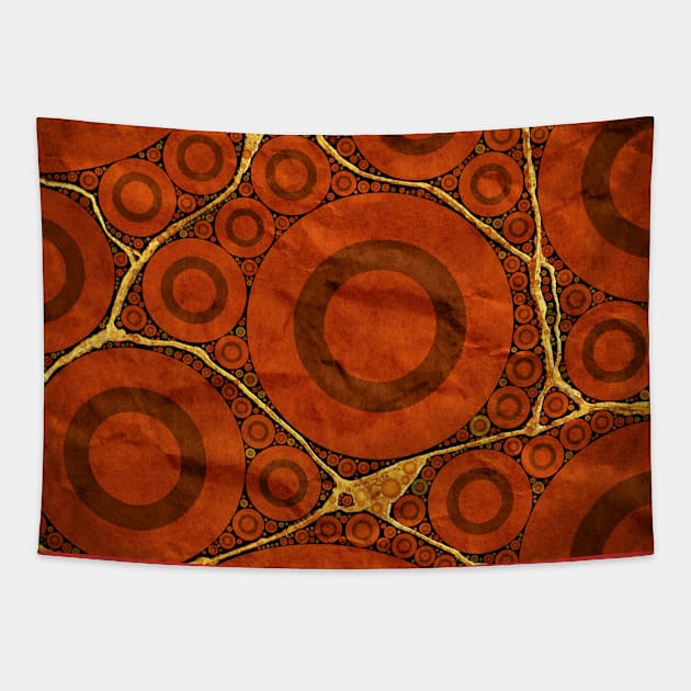 Rust Rivers Abstract Kintsugi Abstract Tapestry by ArtisticEnvironments