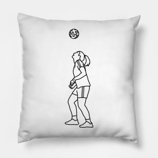 Alexia Putellas black silhouette Pillow