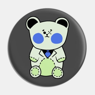 Green Teddy Bear Pin