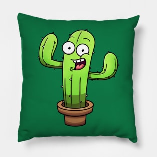 Happy Cute Cactus Pillow