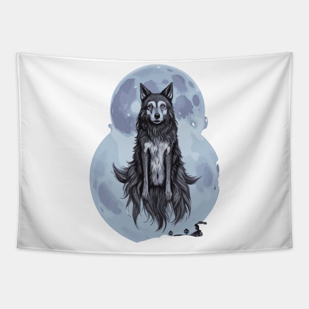 The Great Night Wolf Tapestry by kpopten