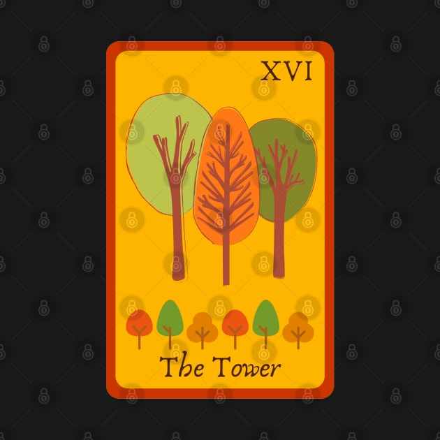 Autumn Tarot - The Tower by Gwraggedann