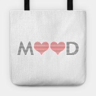 Mood - heart - love - black and red. Tote