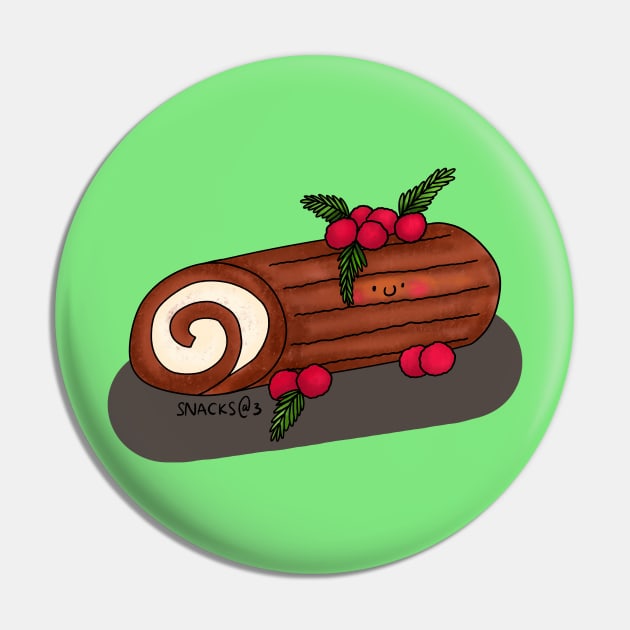 Christmas Yule Log Pin by Snacks At 3