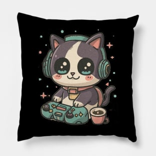 Super cat gaming time Pillow