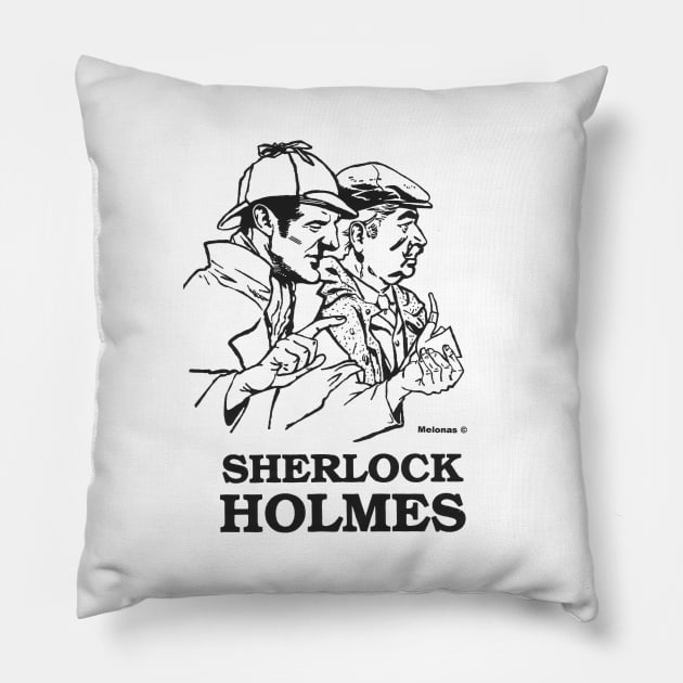 Baker Street Sleuth Pillow by fancifullart