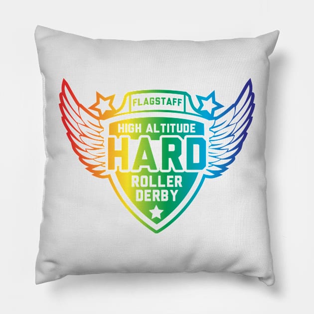 High Altitude Roller Derby Pride Pillow by High Altitude Roller Derby 