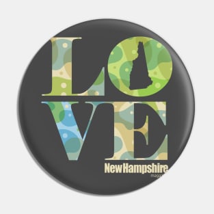 Love NH (camo square) Pin