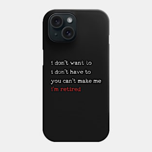 Retired Retirement Senior Grandpa Grandma Vintage Phone Case