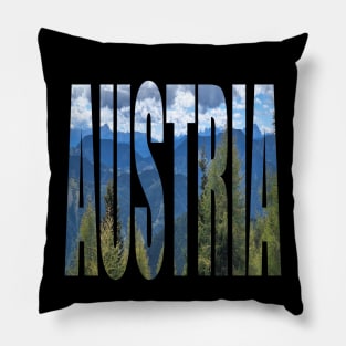 Austria photo in text Pillow