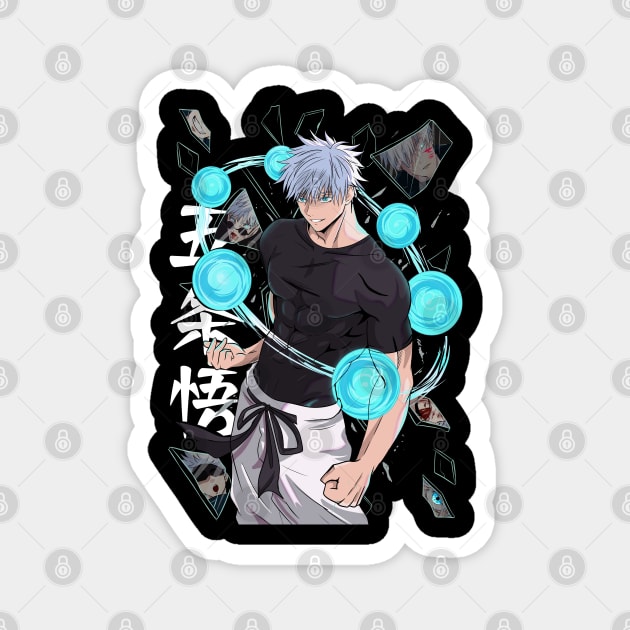 Jujutsu Kaisen Gojo Six Eyes Unleashed Magnet by Otaku Vibes