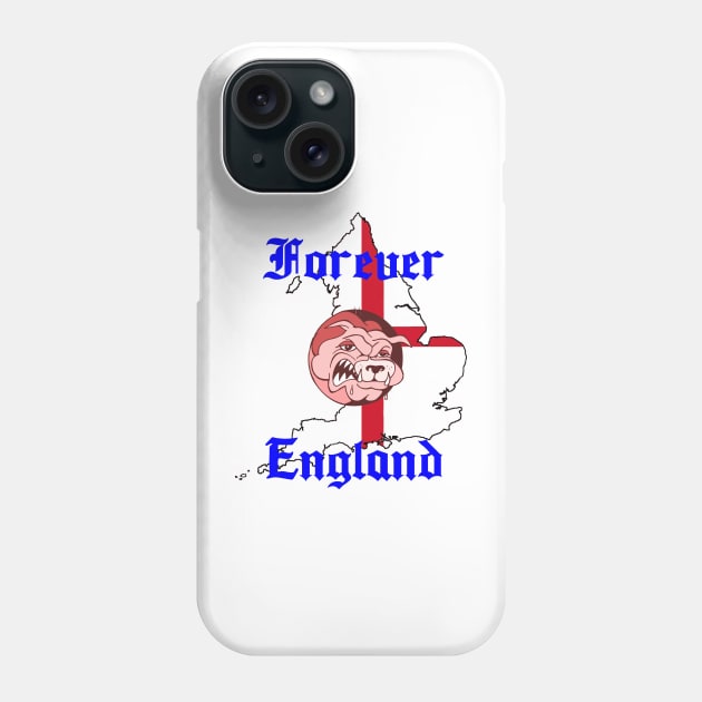 Forever England Tee shirt design football rugby Phone Case by Mightyfineart