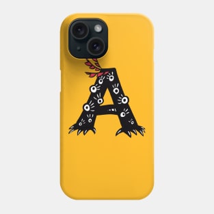 Letter A Funny Monster Character Phone Case