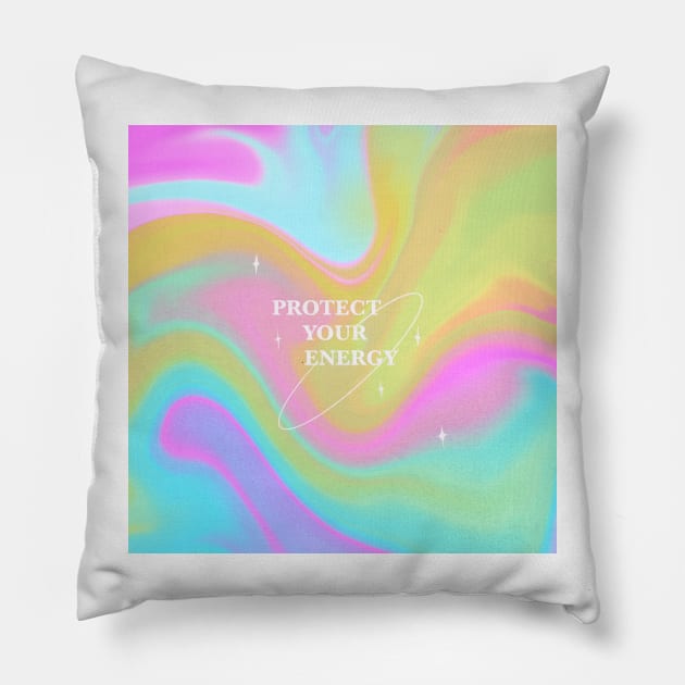 protect your energy 2.0 Pillow by Sopicon98