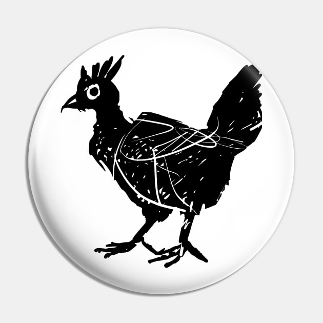 black chicken Pin by Nikokosmos