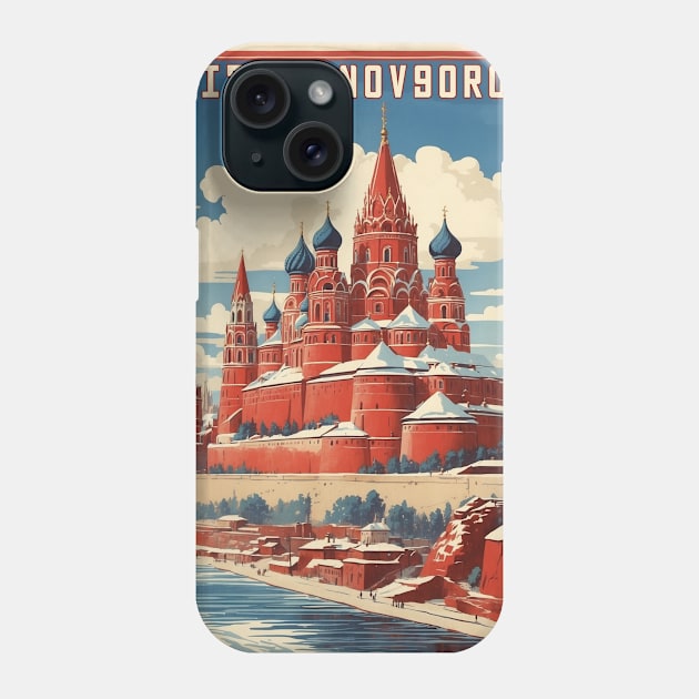 Nizhny Novgorod Russia Vintage Tourism Poster Phone Case by TravelersGems