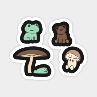 Frogs and Mushrooms Magnet