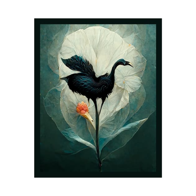 Black flamingo tulip fusion art by AndyMcBird