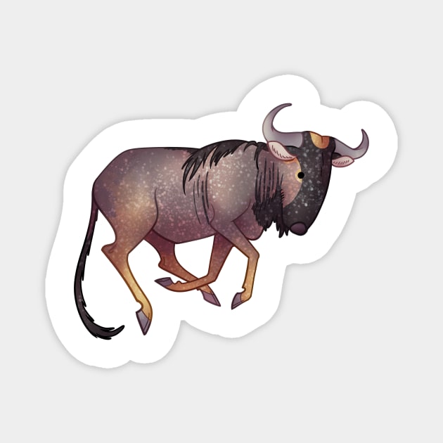 Cozy Wildebeest Magnet by Phoenix Baldwin