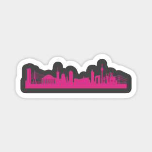 Dusseldorf skyline pink Magnet