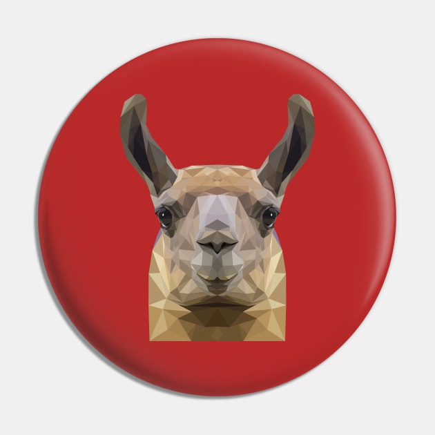 Llama Low Poly Art Pin by TheLowPolyArtist