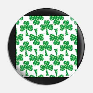 Im Wearing Green, St. Patricks day polka dot pattern Pin