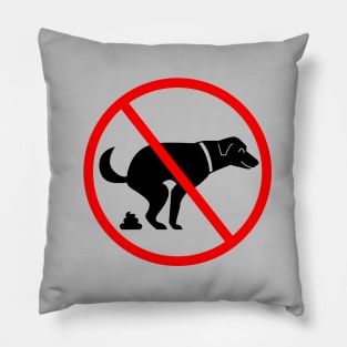 Funny Cute No Pooping Dog Cartoon Gift For Dog Lovers Pillow