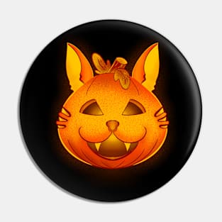 halloween pumpkin cat Pin