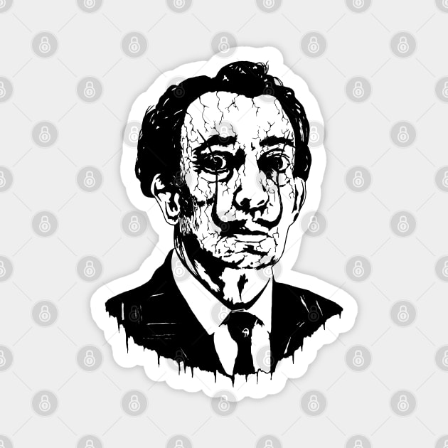 Salvador Dali Portrait Art Magnet by surmind