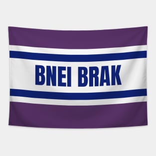 Bnei Brak City in Israel Flag Colors Tapestry