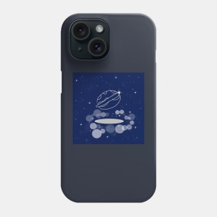 burger, food, fast food, lunch, food delivery, sandwich, illustration, night, modern, technology, light, shine, glitter, stars, space, galaxy, cosmos Phone Case