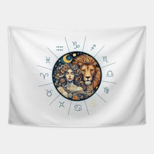 ZODIAC Leo - Astrological LEO - LEO - ZODIAC sign - Van Gogh style - 6 Tapestry