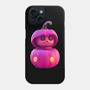 Halloween pink pumpkin Phone Case