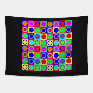 colorful retro mid century pop art pattern Tapestry